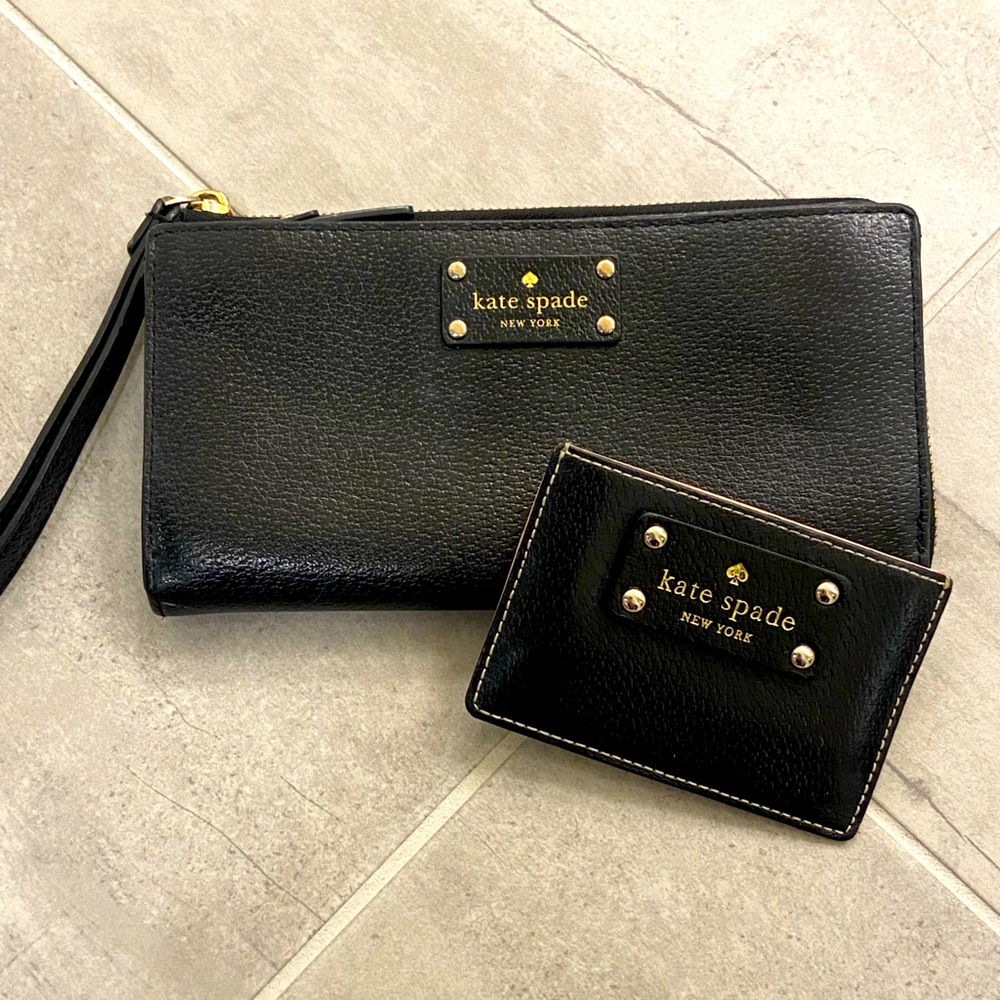 Kate Spade ♠️ Black Wristlet and Wallet Bundle